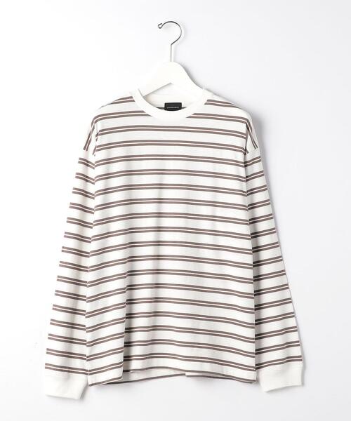 green label relaxing（グリーンレーベルリラクシング）の「＜green label relaxing＞コンフィヤーン ピーチボーダー クルーネック カットソー（Tシャツ/カットソー・メンズ・ブラック/ホワイト/コバルトブルー・S/XL/L/M）」の20枚目の写真