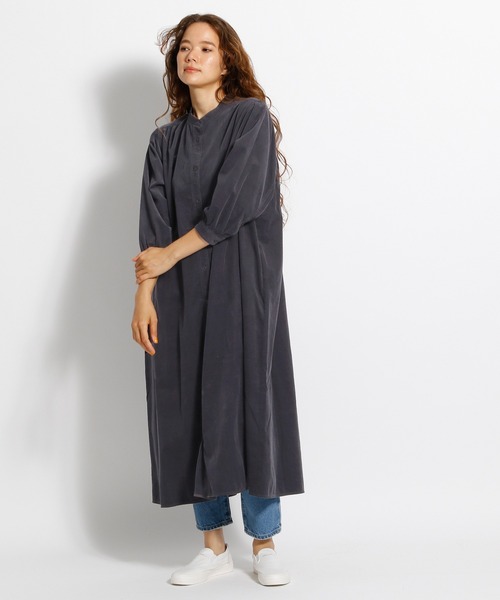 niko and...（ニコアンド）の「Tenderコール羽織りワンピース（ワンピース・レディース・カーキ/チャコール/アイボリー/ブルー・MEDIUM/LARGE）」の16枚目の写真