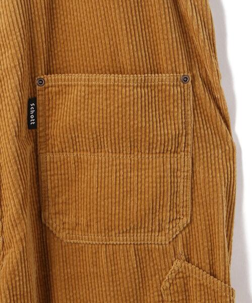 schott（ショット）の「Schott/ショット/CORDUROY OVERALL PANTS/コーデュロイ オーバーオールパンツ（その他パンツ・メンズ・ブラック/ベージュ/ホワイト・MEDIUM/LARGE/FREE/X-LARGE）」の9枚目の写真
