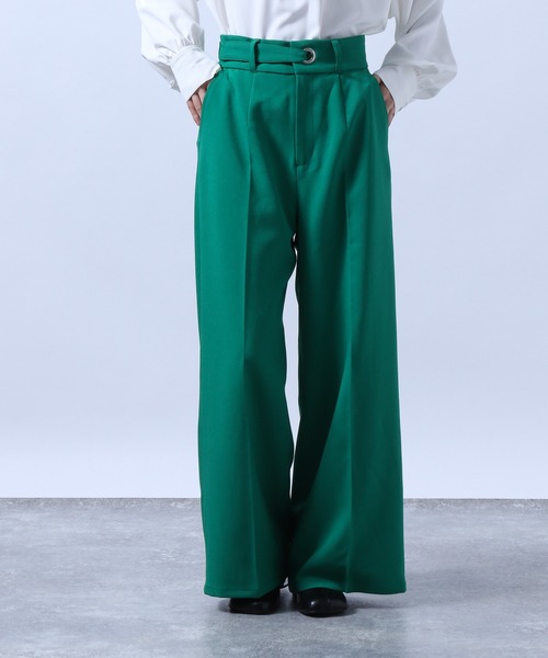 HARE(ハレ)の「colorワイドセンタープレススラックス(HARE)(スラックス・レディース・ブラック/グリーン/パープル・MEDIUM/SMALL)」の10枚目の写真
