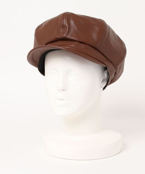 Ruben（ルーベン）の「FAUX LEATHER CASKET/フェイクレザー キャスケット（キャスケット・レディース・ブラック/ブラウン/グレー・FREE）」の7枚目の写真