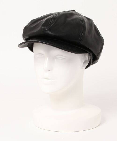 Ruben（ルーベン）の「FAUX LEATHER CASKET/フェイクレザー キャスケット（キャスケット・レディース・ブラック/ブラウン/グレー・FREE）」の6枚目の写真