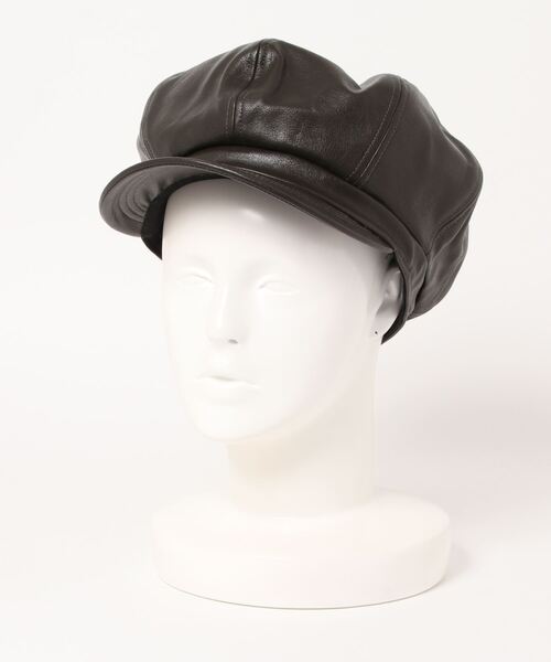 Ruben（ルーベン）の「FAUX LEATHER CASKET/フェイクレザー キャスケット（キャスケット・レディース・ブラック/ブラウン/グレー・FREE）」の5枚目の写真