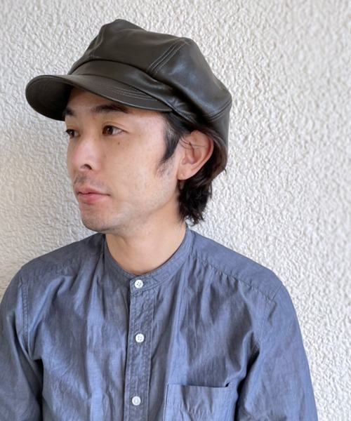 Ruben（ルーベン）の「FAUX LEATHER CASKET/フェイクレザー キャスケット（キャスケット・レディース・ブラック/ブラウン/グレー・FREE）」の17枚目の写真