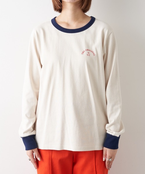 CIAOPANIC TYPY（チャオパニックティピー）の「リンガーバックプリントTee（Tシャツ/カットソー・レディース・ネイビー/グレー/アイボリー・ONE SIZE）」の19枚目の写真