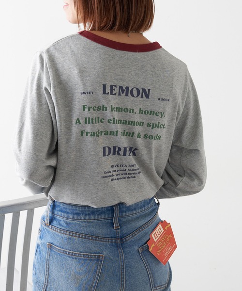 CIAOPANIC TYPY（チャオパニックティピー）の「リンガーバックプリントTee（Tシャツ/カットソー・レディース・ネイビー/グレー/アイボリー・ONE SIZE）」の4枚目の写真