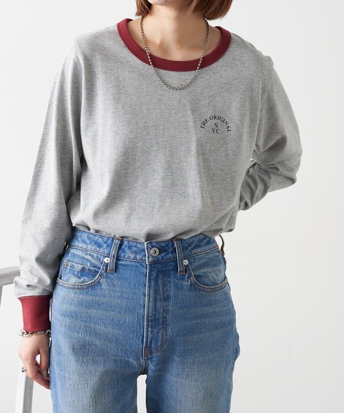 CIAOPANIC TYPY（チャオパニックティピー）の「リンガーバックプリントTee（Tシャツ/カットソー・レディース・ネイビー/グレー/アイボリー・ONE SIZE）」の11枚目の写真