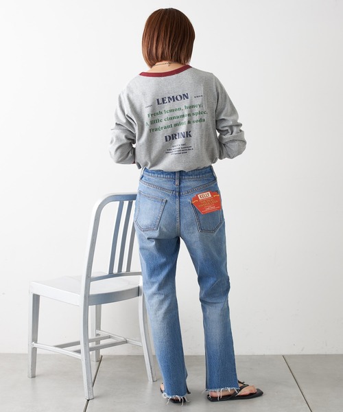 CIAOPANIC TYPY（チャオパニックティピー）の「リンガーバックプリントTee（Tシャツ/カットソー・レディース・ネイビー/グレー/アイボリー・ONE SIZE）」の21枚目の写真