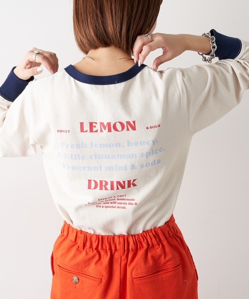 CIAOPANIC TYPY（チャオパニックティピー）の「リンガーバックプリントTee（Tシャツ/カットソー・レディース・ネイビー/グレー/アイボリー・ONE SIZE）」の20枚目の写真