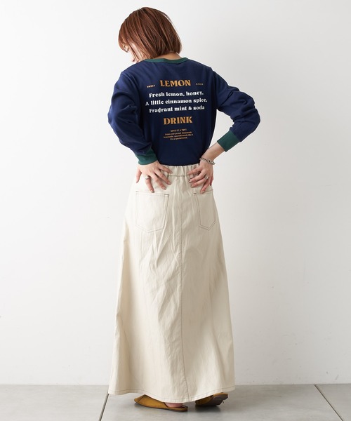 CIAOPANIC TYPY（チャオパニックティピー）の「リンガーバックプリントTee（Tシャツ/カットソー・レディース・ネイビー/グレー/アイボリー・ONE SIZE）」の16枚目の写真