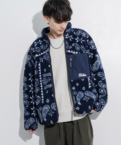 FIRST DOWN（ファーストダウン）の「ファーストダウン FIRST DOWN ボアフリースブルゾンスタンドネックジャケット BOA JACKET（ブルゾン・メンズ・キャメル/グレー/ブラウン/カモフラージュ/ブラック/オリーブ/ベージュ/オフホワイト/ネイビー・XL/L/M）」の8枚目の写真
