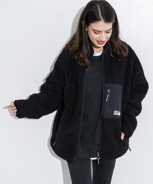 FIRST DOWN（ファーストダウン）の「ファーストダウン FIRST DOWN ボアフリースブルゾンスタンドネックジャケット BOA JACKET（ブルゾン・メンズ・キャメル/グレー/ブラウン/カモフラージュ/ブラック/オリーブ/ベージュ/オフホワイト/ネイビー・XL/L/M）」の3枚目の写真