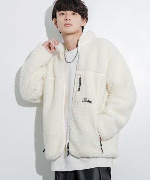 FIRST DOWN（ファーストダウン）の「ファーストダウン FIRST DOWN ボアフリースブルゾンスタンドネックジャケット BOA JACKET（ブルゾン・メンズ・キャメル/グレー/ブラウン/カモフラージュ/ブラック/オリーブ/ベージュ/オフホワイト/ネイビー・XL/L/M）」の13枚目の写真