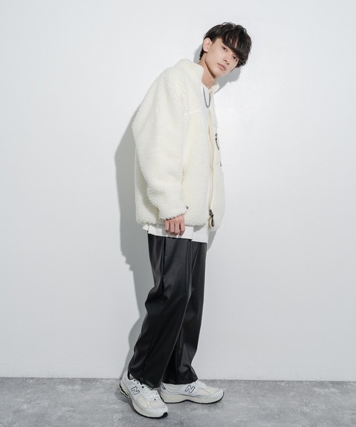 FIRST DOWN（ファーストダウン）の「ファーストダウン FIRST DOWN ボアフリースブルゾンスタンドネックジャケット BOA JACKET（ブルゾン・メンズ・キャメル/グレー/ブラウン/カモフラージュ/ブラック/オリーブ/ベージュ/オフホワイト/ネイビー・XL/L/M）」の14枚目の写真