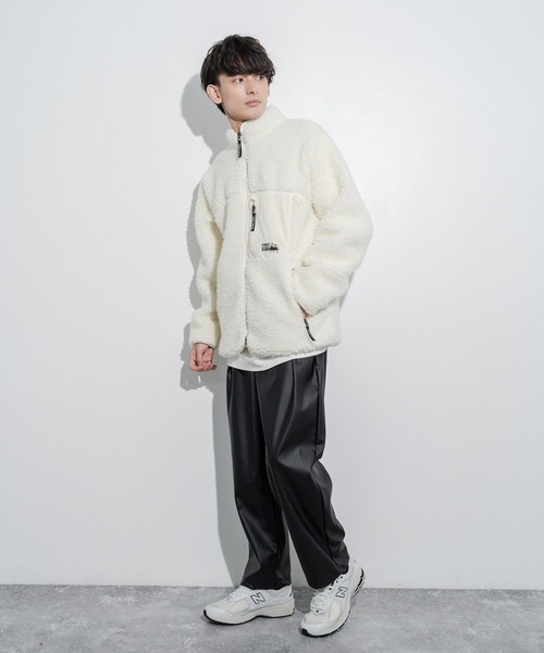 FIRST DOWN（ファーストダウン）の「ファーストダウン FIRST DOWN ボアフリースブルゾンスタンドネックジャケット BOA JACKET（ブルゾン・メンズ・キャメル/グレー/ブラウン/カモフラージュ/ブラック/オリーブ/ベージュ/オフホワイト/ネイビー・XL/L/M）」の15枚目の写真