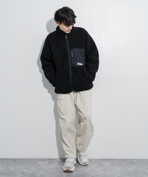 FIRST DOWN（ファーストダウン）の「ファーストダウン FIRST DOWN ボアフリースブルゾンスタンドネックジャケット BOA JACKET（ブルゾン・メンズ・キャメル/グレー/ブラウン/カモフラージュ/ブラック/オリーブ/ベージュ/オフホワイト/ネイビー・XL/L/M）」の19枚目の写真