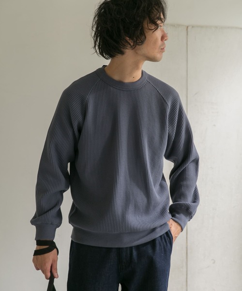 URBAN RESEARCH DOORS（アーバンリサーチドアーズ）の「『UR TECH』ワッフルロングスリーブ Tシャツ（Tシャツ/カットソー・メンズ・ブラック/ベージュ系その他/ブルー系その他/オレンジ系その他・40/38）」の9枚目の写真