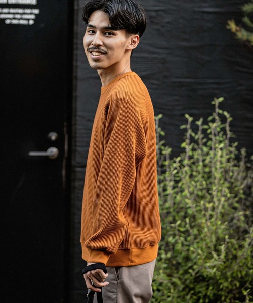 URBAN RESEARCH DOORS（アーバンリサーチドアーズ）の「『UR TECH』ワッフルロングスリーブ Tシャツ（Tシャツ/カットソー・メンズ・ブラック/ベージュ系その他/ブルー系その他/オレンジ系その他・40/38）」の13枚目の写真