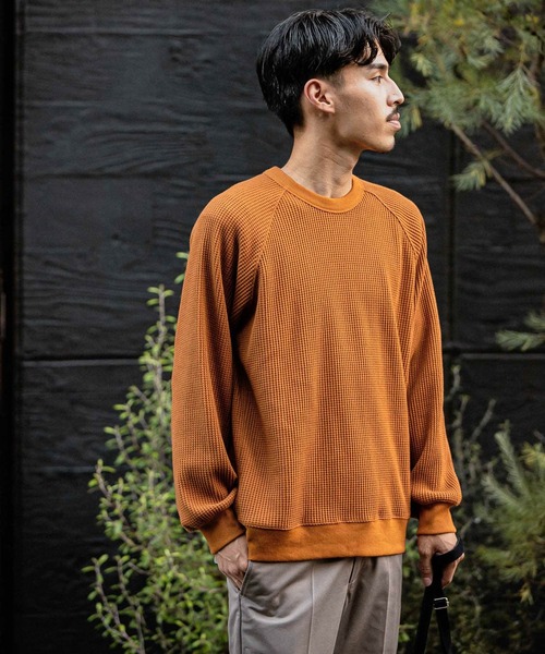 URBAN RESEARCH DOORS（アーバンリサーチドアーズ）の「『UR TECH』ワッフルロングスリーブ Tシャツ（Tシャツ/カットソー・メンズ・ブラック/ベージュ系その他/ブルー系その他/オレンジ系その他・40/38）」の21枚目の写真