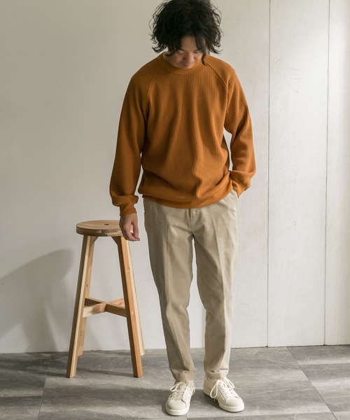 URBAN RESEARCH DOORS（アーバンリサーチドアーズ）の「『UR TECH』ワッフルロングスリーブ Tシャツ（Tシャツ/カットソー・メンズ・ブラック/ベージュ系その他/ブルー系その他/オレンジ系その他・40/38）」の14枚目の写真