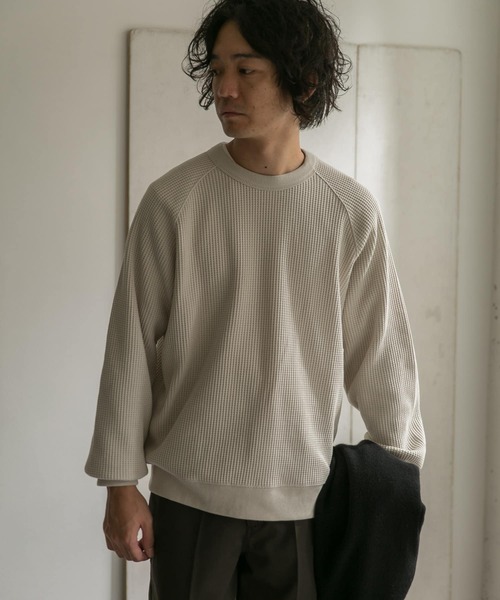 URBAN RESEARCH DOORS（アーバンリサーチドアーズ）の「『UR TECH』ワッフルロングスリーブ Tシャツ（Tシャツ/カットソー・メンズ・ブラック/ベージュ系その他/ブルー系その他/オレンジ系その他・40/38）」の11枚目の写真