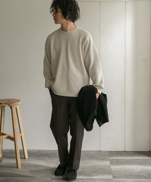 URBAN RESEARCH DOORS（アーバンリサーチドアーズ）の「『UR TECH』ワッフルロングスリーブ Tシャツ（Tシャツ/カットソー・メンズ・ブラック/ベージュ系その他/ブルー系その他/オレンジ系その他・40/38）」の19枚目の写真
