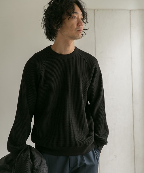 URBAN RESEARCH DOORS（アーバンリサーチドアーズ）の「『UR TECH』ワッフルロングスリーブ Tシャツ（Tシャツ/カットソー・メンズ・ブラック/ベージュ系その他/ブルー系その他/オレンジ系その他・40/38）」の7枚目の写真