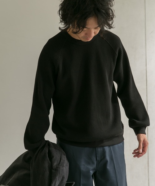 URBAN RESEARCH DOORS（アーバンリサーチドアーズ）の「『UR TECH』ワッフルロングスリーブ Tシャツ（Tシャツ/カットソー・メンズ・ブラック/ベージュ系その他/ブルー系その他/オレンジ系その他・40/38）」の15枚目の写真