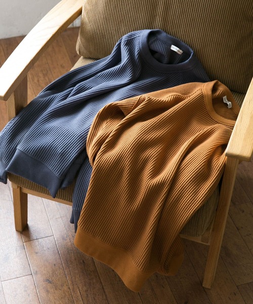 URBAN RESEARCH DOORS（アーバンリサーチドアーズ）の「『UR TECH』ワッフルロングスリーブ Tシャツ（Tシャツ/カットソー・メンズ・ブラック/ベージュ系その他/ブルー系その他/オレンジ系その他・40/38）」の16枚目の写真