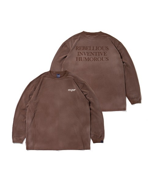 APPLEBUM(アップルバム)の「Bleach L/S T-shirt(Tシャツ/カットソー・メンズ・ブラウン/ネイビー/グリーン/バーガンディー・LARGE/MEDIUM/X-LARGE)」の1枚目の写真