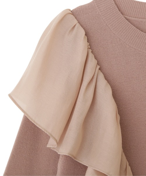 PROPORTION BODY DRESSING(プロポーションボディドレッシング)の「ラッフルAラインニットワンピ / 1211240115(ワンピース・レディース・ブラウン系その他/ブラック・MEDIUM/SMALL)」の9枚目の写真