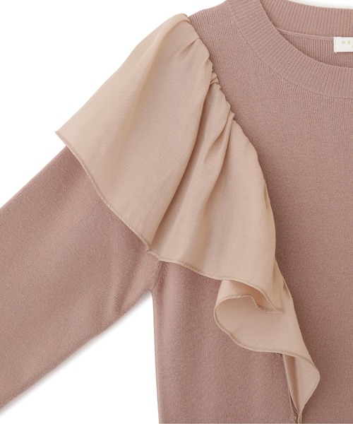 PROPORTION BODY DRESSING(プロポーションボディドレッシング)の「ラッフルAラインニットワンピ / 1211240115(ワンピース・レディース・ブラウン系その他/ブラック・MEDIUM/SMALL)」の14枚目の写真