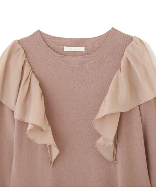 PROPORTION BODY DRESSING(プロポーションボディドレッシング)の「ラッフルAラインニットワンピ / 1211240115(ワンピース・レディース・ブラウン系その他/ブラック・MEDIUM/SMALL)」の15枚目の写真