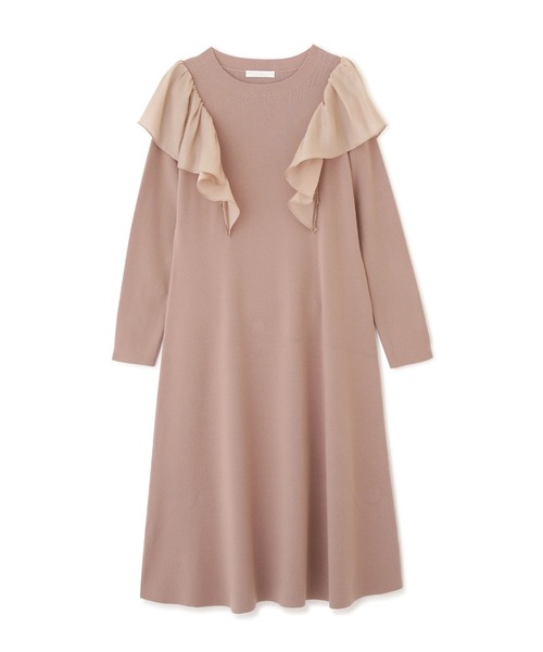 PROPORTION BODY DRESSING(プロポーションボディドレッシング)の「ラッフルAラインニットワンピ / 1211240115(ワンピース・レディース・ブラウン系その他/ブラック・MEDIUM/SMALL)」の16枚目の写真