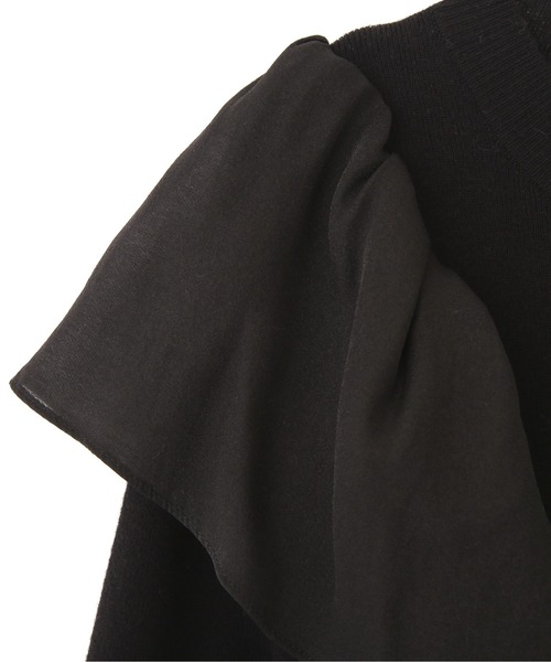 PROPORTION BODY DRESSING(プロポーションボディドレッシング)の「ラッフルAラインニットワンピ / 1211240115(ワンピース・レディース・ブラウン系その他/ブラック・MEDIUM/SMALL)」の19枚目の写真