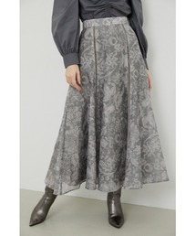 rienda | MIXパターンパネルフレアスカート(スカート)