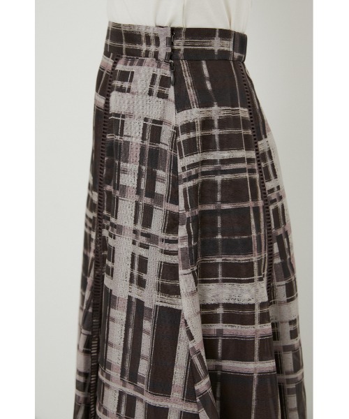 rienda（リエンダ）の「MIXパターンパネルフレアスカート（スカート・レディース・ダークブラウン/グレー/アイボリー・SMALL/MEDIUM）」の9枚目の写真