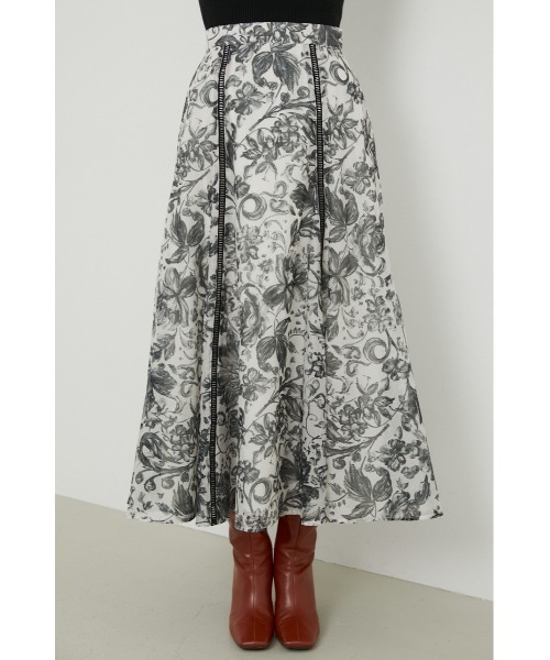 rienda（リエンダ）の「MIXパターンパネルフレアスカート（スカート・レディース・ダークブラウン/グレー/アイボリー・SMALL/MEDIUM）」の18枚目の写真