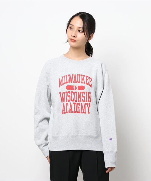 Champion（チャンピオン）の「【Champion】リバースウィーブスウェット（スウェット・レディース・チャコールグレー/ブラック/キナリ・FREE）」の3枚目の写真