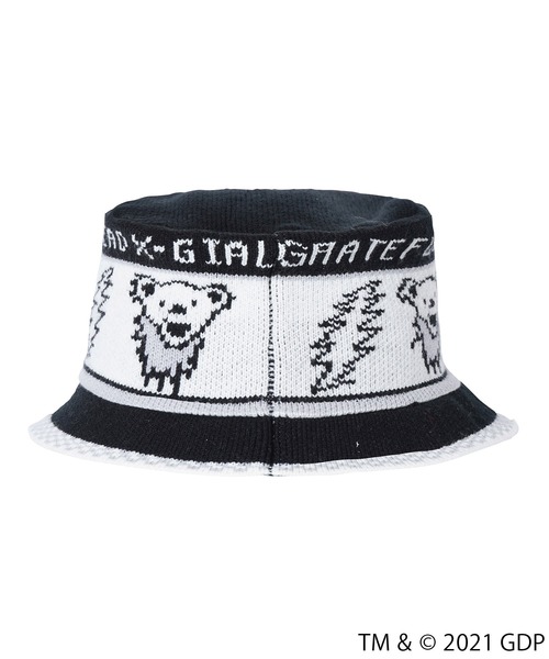 X-girl（エックスガール）の「X-girl × GRATEFUL DEAD KNIT BUCKET HAT（ハット・レディース・ネイビー/ブラック・ONE SIZE）」の4枚目の写真
