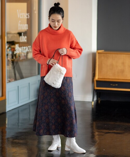 THE SHOP TK （ザ ショップ ティーケー ）の「◆ファースクエアミニショルバッグ（ショルダーバッグ・レディース・ライトブルー/ブラウン系その他2/アイボリー・99）」の4枚目の写真