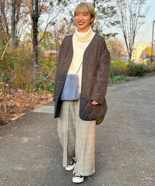 THE SHOP TK （ザ ショップ ティーケー ）の「◆ファースクエアミニショルバッグ（ショルダーバッグ・レディース・ライトブルー/ブラウン系その他2/アイボリー・99）」の5枚目の写真