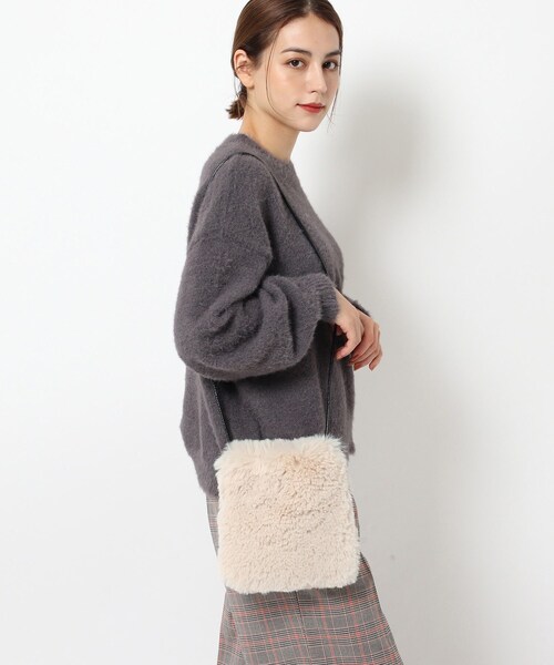 THE SHOP TK （ザ ショップ ティーケー ）の「◆ファースクエアミニショルバッグ（ショルダーバッグ・レディース・ライトブルー/ブラウン系その他2/アイボリー・99）」の14枚目の写真