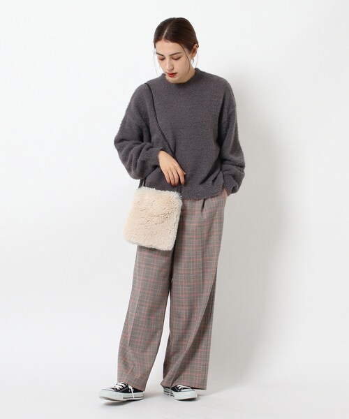 THE SHOP TK （ザ ショップ ティーケー ）の「◆ファースクエアミニショルバッグ（ショルダーバッグ・レディース・ライトブルー/ブラウン系その他2/アイボリー・99）」の15枚目の写真