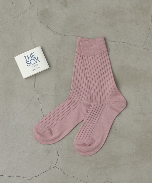 THE SOX（ザ ソックス）の「【THESOX】 メランジ6/2リブソックス（ソックス/靴下・メンズ・ローズ/グレイッシュベージュ/ホワイト/ブラック/ネイビー/グレー/カーキ・FREE）」の7枚目の写真