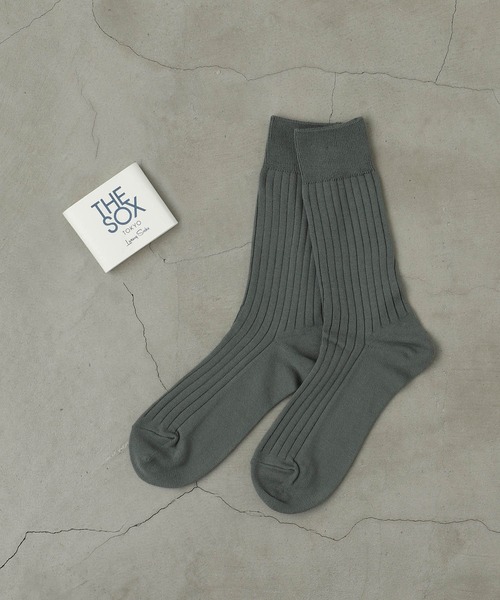 THE SOX（ザ ソックス）の「【THESOX】 メランジ6/2リブソックス（ソックス/靴下・メンズ・ローズ/グレイッシュベージュ/ホワイト/ブラック/ネイビー/グレー/カーキ・FREE）」の5枚目の写真
