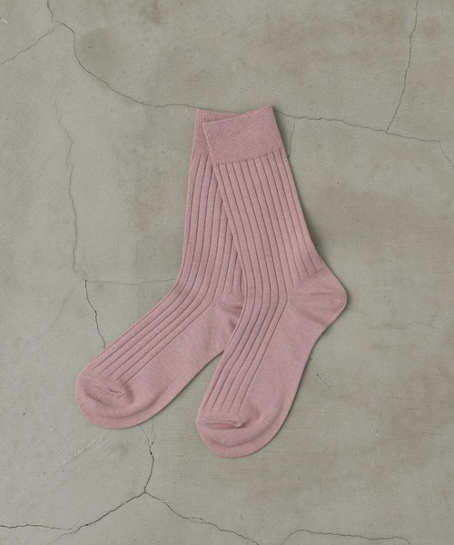 THE SOX（ザ ソックス）の「【THESOX】 メランジ6/2リブソックス（ソックス/靴下・メンズ・ローズ/グレイッシュベージュ/ホワイト/ブラック/ネイビー/グレー/カーキ・FREE）」の14枚目の写真