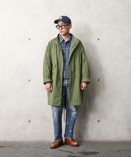 WAIPER.inc（ワイパーインク）の「Cotton/Nylon Weather Fish Tail Coat（モッズコート・メンズ・ブラック/カーキ・M/L）」の3枚目の写真