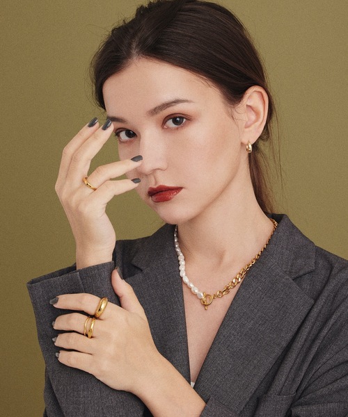 CENE（セネ）の「【CENE】セネ/パールアンカーチェーンネックレス（ネックレス・レディース・ゴールド・FREE）」の6枚目の写真