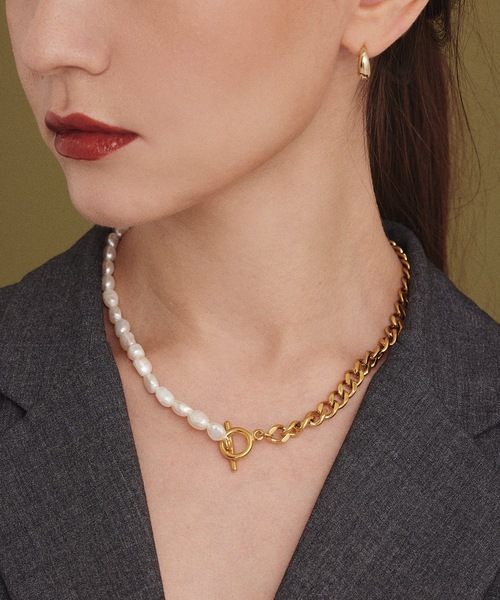 CENE（セネ）の「【CENE】セネ/パールアンカーチェーンネックレス（ネックレス・レディース・ゴールド・FREE）」の8枚目の写真